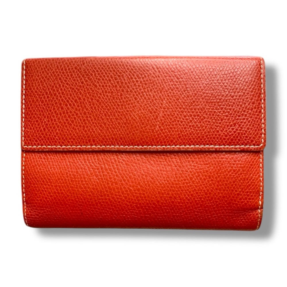 Loewe Anagram Tri-fold Compact Wallet Red Leather - EUC - Picture 2 of 11